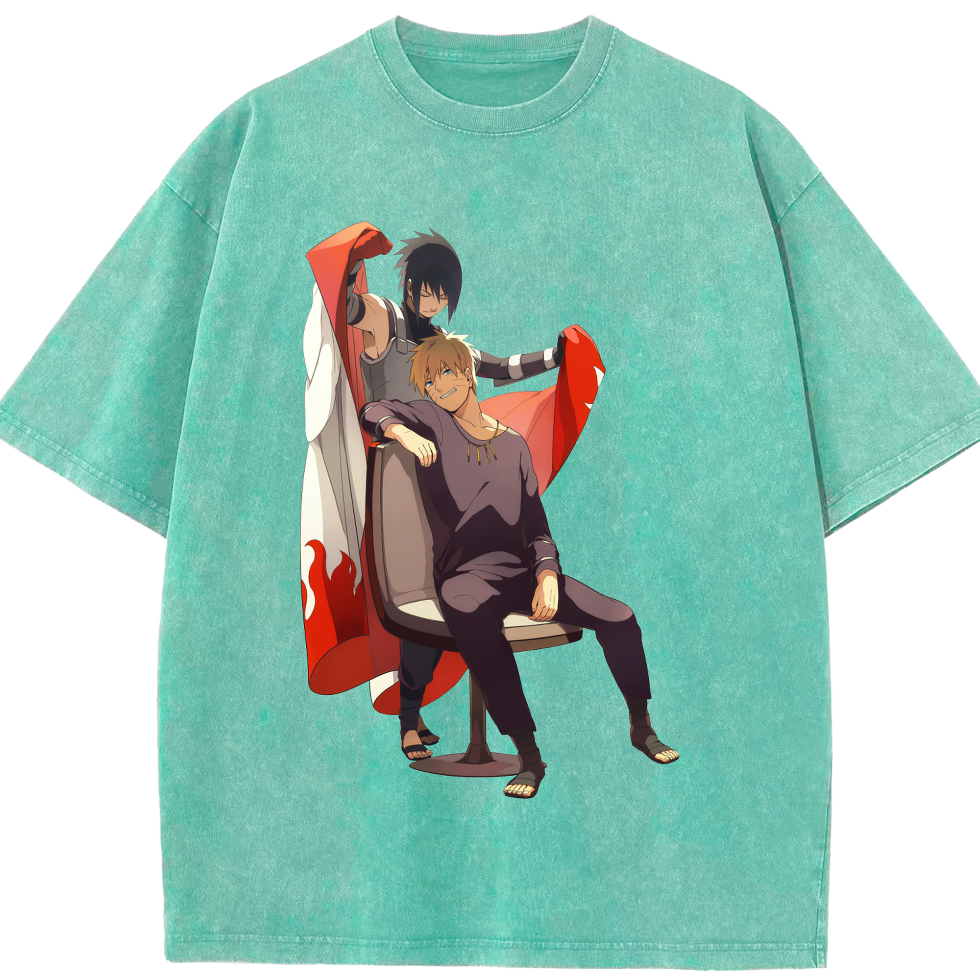 （画像用） NARUTO -ナルト- うずまき ナルト Uzumaki Naruto 綿100% ヴィンテージ風 半袖Tシャツ（フロントプリント）